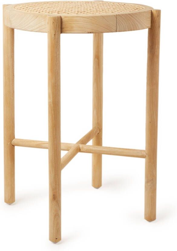 HKliving Retro Webbing Kruk 35 x 35 x 50 cm Bruin