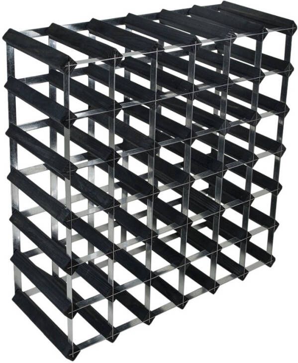 RTA Wineracks Wijnrek Verzinkt Black Ash 42 Flessen Zelfbouwkit