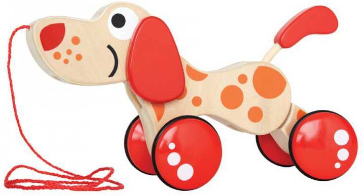 Hape Trekdier Hondje Puppy Bevordert fijne motoriek, coördinatie en voorstellingsvermogen
