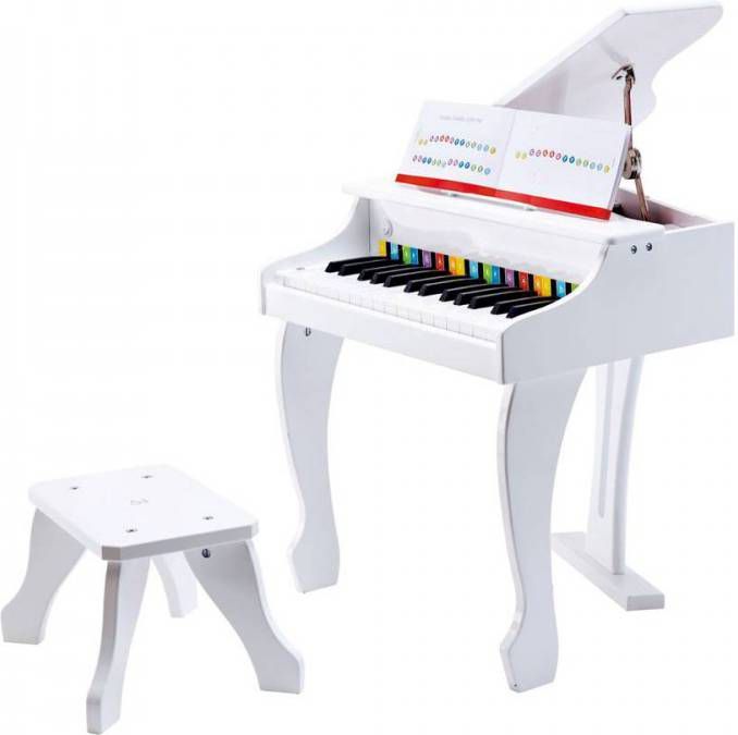 Hape Speelgoed muziekinstrument Luxe vleugel, wit