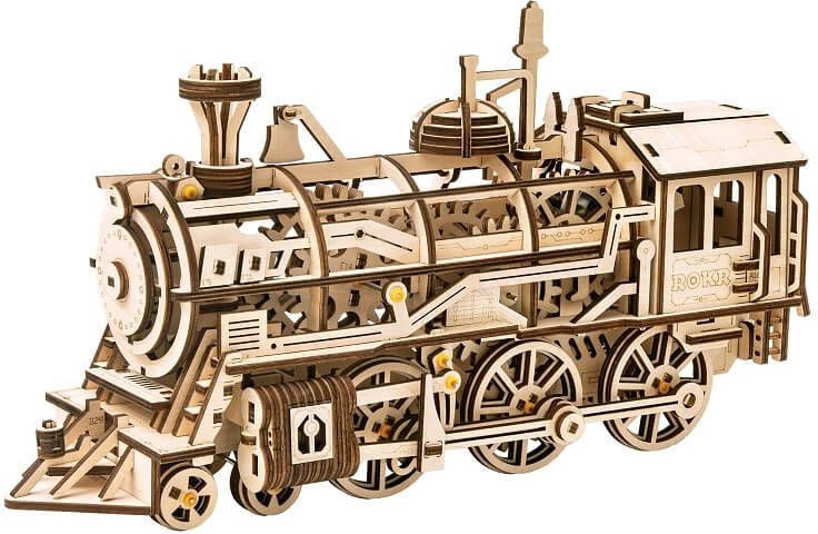 Robotime Modelbouwpakket Locomotive 37 Cm Mdf 350 delig