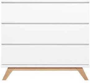Bopita Lynn commode met 3 laden greeploos Wit/Naturel