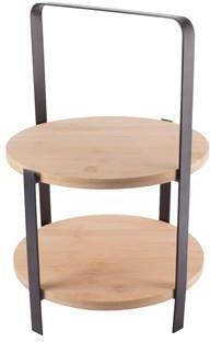 Gusta Etagere/Serveertoren Bamboe 39 Cm 2 laags