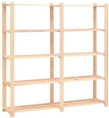 VIDAXL Opbergrek 5 laags 170x38x170 cm massief grenenhout 500 kg