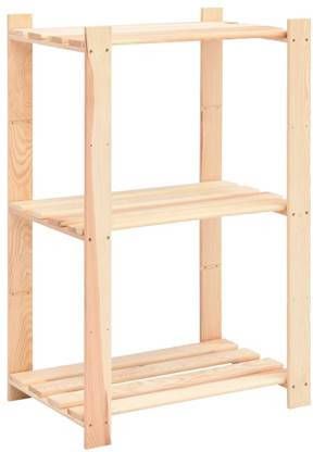 VIDAXL Opbergrek 3 laags 60x38x90 cm massief grenenhout 150 kg