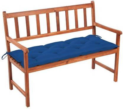 vidaXL Tuinbank met kussen 120 cm massief acaciahout