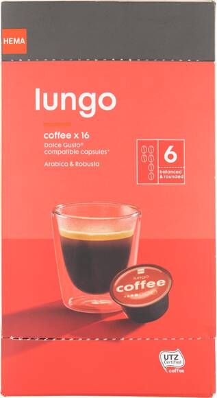 HEMA Koffiecups Lungo 16 Stuks