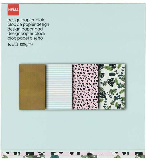 HEMA Papierblok Jungle 16 Stuks