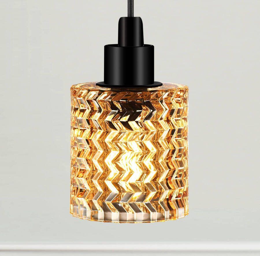Nordlux Hanglamp Hollywood met glazen kap, amber