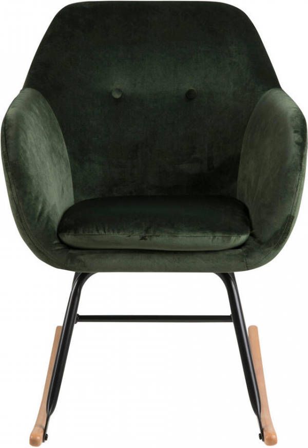 Bendt Schommelstoel 'Albin' Velvet, kleur Forest Green