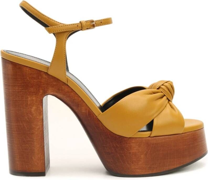 Saint Laurent Sandalen met hoge hakken , Geel, Dames