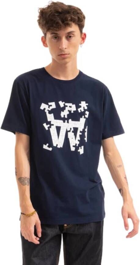 Wood T shirts , Blauw, Heren