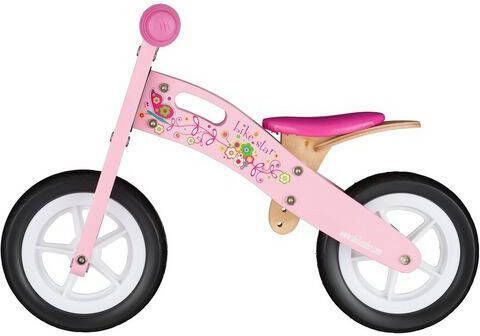 bikestar Premium loopfiets 10, flamingo pink Roze/lichtroze