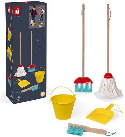 Janod Kinder schoonmaaktrolley Poets en veegset(set, 5 delig )