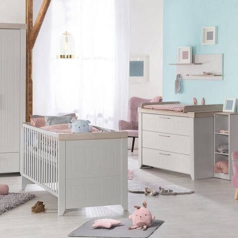 Roba ® Babymeubelset Helene met kinderbed & commode, made in europe(voordeelset, 2 stuks )