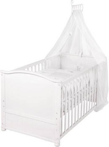 roba  Combi kinderbedenset wit Fox & Fox & Bunny Wit Gr.70x140 cm