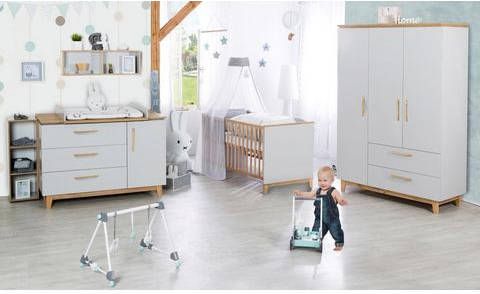 Roba ® Complete babykamerset CARO breed, met kinderbed, kast en commode(set, 3 stuks )