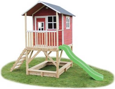 EXIT Toys Exit Speelhuis Loft 500 Met Glijbaan Rood