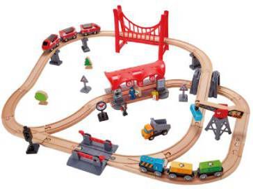 Hape Speelgoed stationsgebouw Treinset drukke stad
