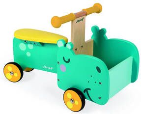 Janod &#xAE, Loopauto nijlpaard met beweegbare voorkant