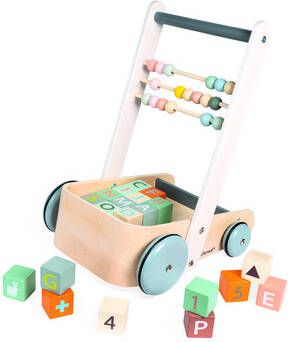 Janod &#xAE, Zoetekoets Cocoon ABC met bouwstenen en schuifregelaar