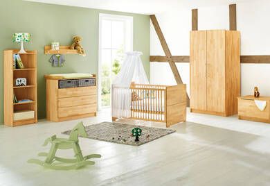 Pinolino ® Complete babykamerset Natura breed, met kinderbed, kast en commode, made in europe(set, 3 stuks )