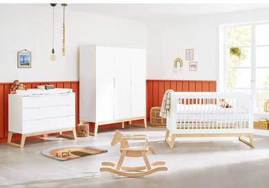 Pinolino ® Complete babykamerset Bridge breed, groot, met kinderbed, kast en commode, made in europe(set, 3 stuks )