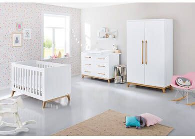Pinolino ® Complete babykamerset Riva extra breed, met kinderbed, kast en commode(set, 3 stuks )