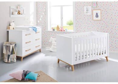Pinolino ® Babymeubelset Riva extra breed, met kinderbed en commode(voordeelset, 2 stuks )
