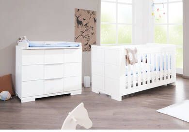 Pinolino ® Babymeubelset Polar breed, met kinderbed en commode(voordeelset, 2 stuks )