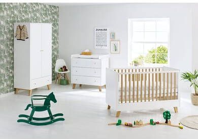 Pinolino ® Complete babykamerset Pan breed, met kinderbed, kast en commode, made in europe(set, 3 stuks )