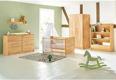 Pinolino ® Complete babykamerset Natura extra breed, met kinderbed, kast en commode, made in europe(set, 3 stuks )
