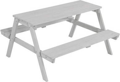 Roba ® Kinderzithoek Picknick for 4 outdoor Deluxe, grijs met afgeronde hoeken