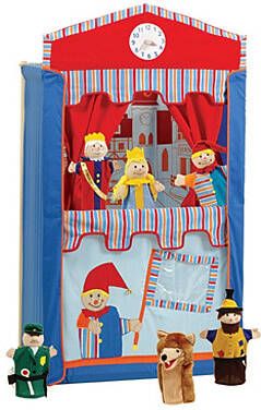 Roba ® Poppenkast inclusief handpoppen(set, 7 delig )