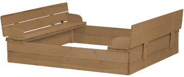 Yourstockshop Roba Zandbak Met Tot Bankje Converteerbaar Deksel Teak