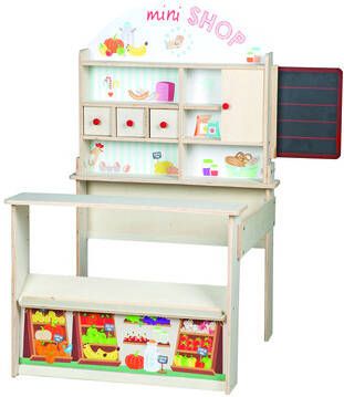 Roba ® Winkel Mini shop, ecru met balie en bord
