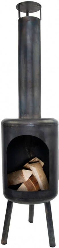 Esschert Design Terraskachel 40, 6 X 39, 3 X 154 Cm Staal Zwart