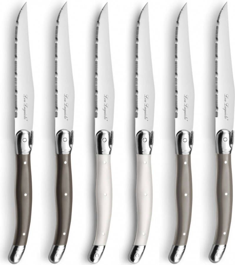 Lou Laguiole 6 delige Steakmessenset Tradition meerkleurig