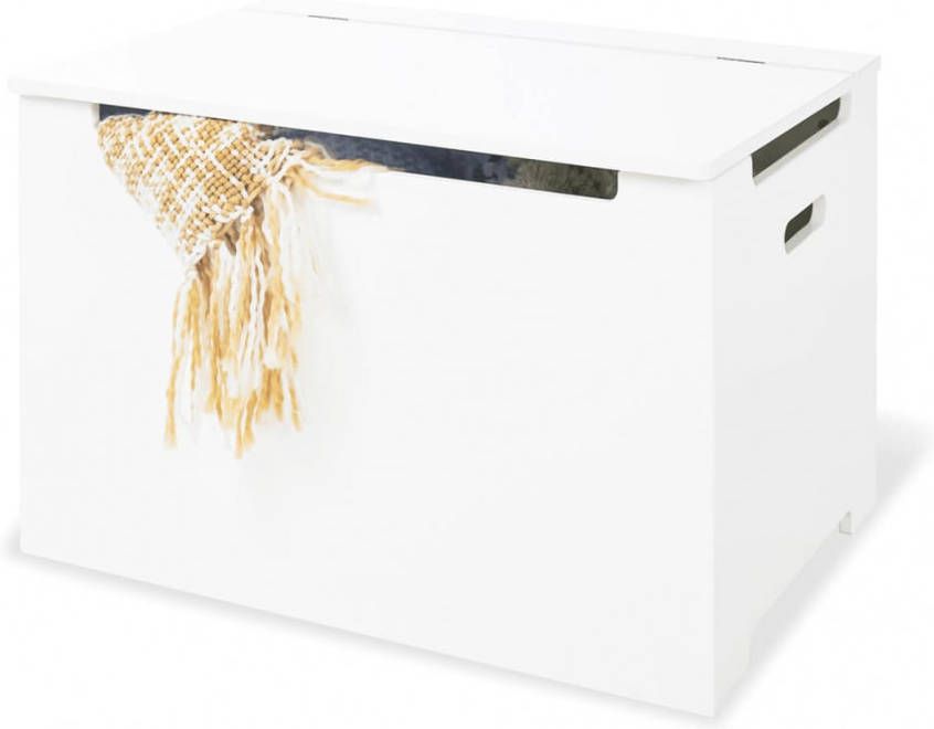 Pinolino ® Dekenkist Speelgoedkist, wit met demper