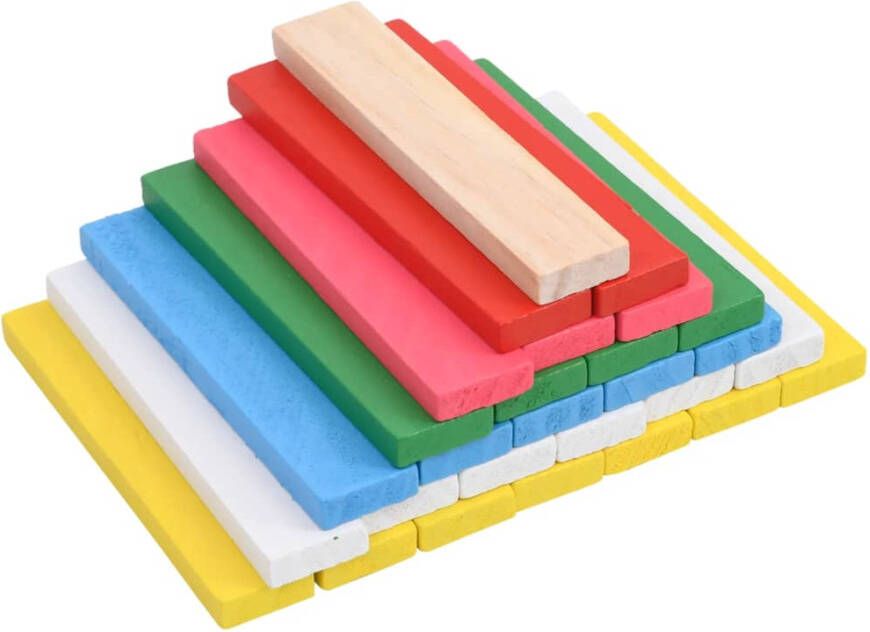 VIDAXL 150 delige Bouwblokkenset massief grenenhout geverfd