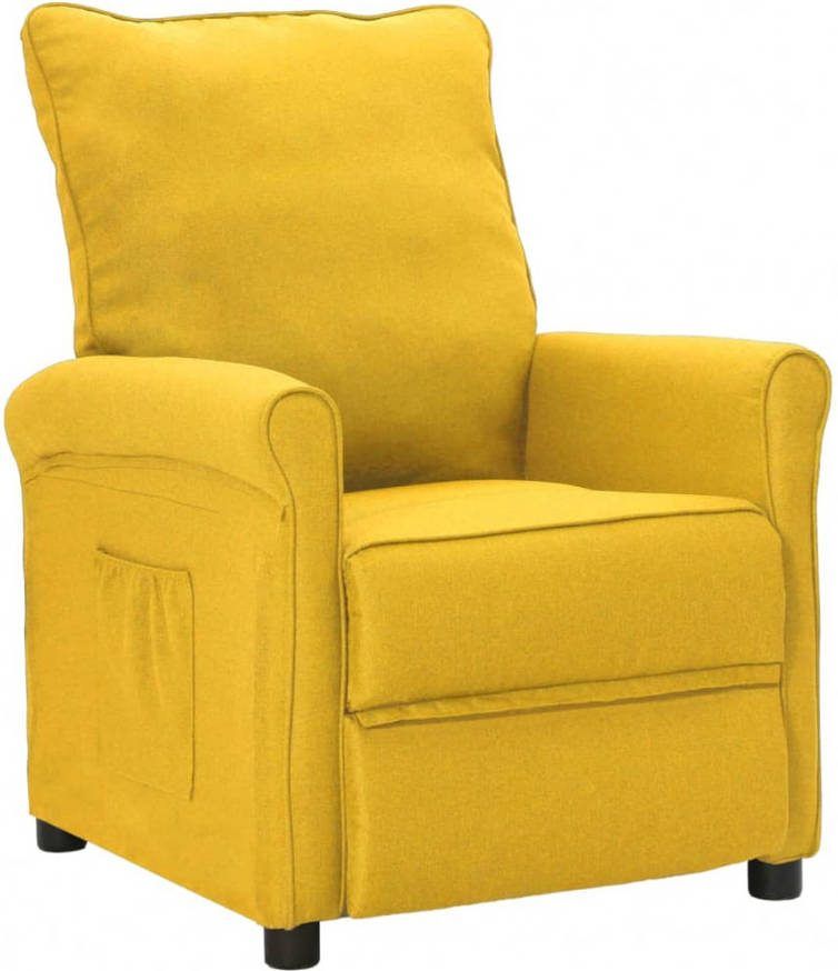 VIDAXL Fauteuil verstelbaar stof geel