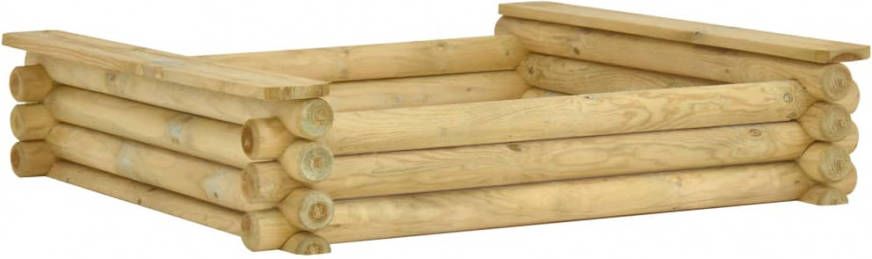 VIDAXL Zandbak 120x120x27 cm geï, mpregneerd grenenhout