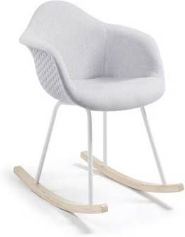Kave Home Schommelstoel 'Kevya' Stof, kleur lichtgrijs (Showroommodel)