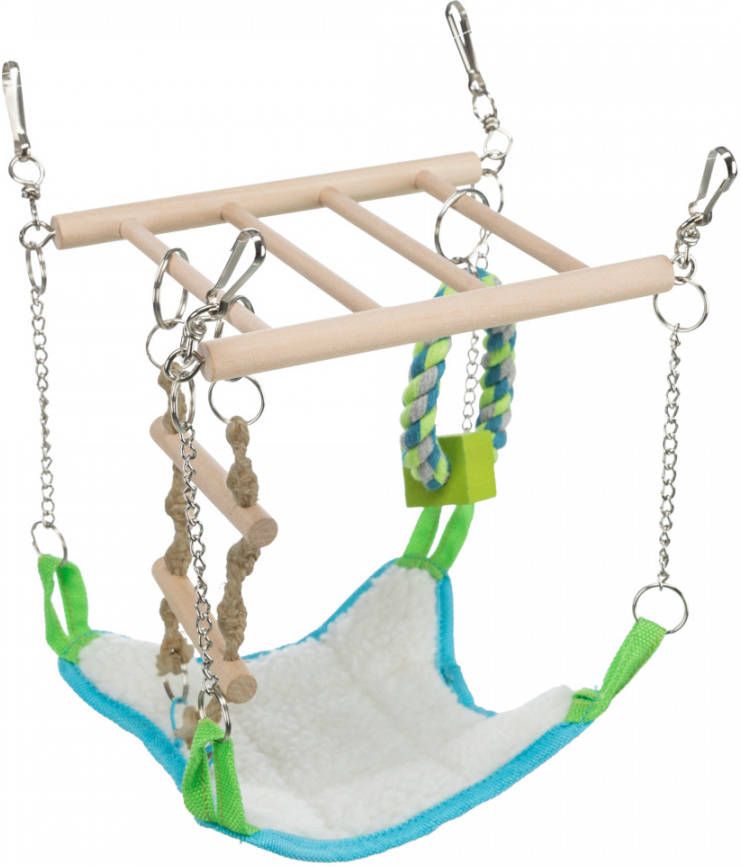TRIXIE L 17 x B 15 x H 22 cm Hangbrug met hangmat Kleine dieren